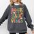 Book Fair Vibes Groovy Retro School Reading Nostalgic Comfort Colors Sweatshirt Pepper