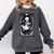 Book Lover The Reader Tarot Card Skeleton Reading Comfort Colors Sweatshirt Pepper