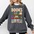 Books Are My Happy Place Comfort Colors Sweatshirt Pepper