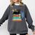 Cat And Books Retro Midcentury Mid Century Aesthetic Comfort Colors Sweatshirt Pepper