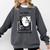 Cat With Coffee On Computer Go Away I'm Introverting Comfort Colors Sweatshirt Pepper