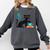 Cat Midcentury With Book And Coffee Atomic Age Mid Century Comfort Colors Sweatshirt Pepper