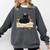 Cat On Open Book Mushrooms Ferns Dark Academia Comfort Colors Sweatshirt Pepper