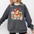 Christmas Gingerbread Man Reading Book Snowflake Teacher Comfort Colors Sweatshirt Pepper