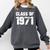 Class Of 1971 High School College Graduation Reunion T-Shirt Comfort Colors Sweatshirt Pepper