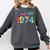 Class Of 1974 School Reunion College Highschool Graduation Comfort Colors Sweatshirt Pepper