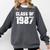 Class Of 1987 High School College Graduation Reunion Comfort Colors Sweatshirt Pepper