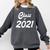 Class Of 2021 Graduation School Spirit Her Senior Class Comfort Colors Sweatshirt Pepper