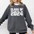 Class Of 2024 High School College Graduation Reunion T-Shirt Comfort Colors Sweatshirt Pepper