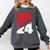 Class Of 2024 High School Senior Graduation Red Sports Style Comfort Colors Sweatshirt Pepper