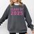 Class Of 2025 High School Graduation Date Graduate T Shirt Comfort Colors Sweatshirt Pepper