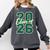 Class Of 2026 Graduation Varsity Green And On The Back Comfort Colors Sweatshirt Pepper