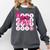 Class Of 2026 Senior Coquette Pink Bow Graduation Family Premium Tri-Blend Comfort Colors Sweatshirt Pepper