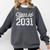 Class Of 2031 Grow With Me Graduation Comfort Colors Sweatshirt Pepper