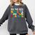 All The-Cool Kids Are Reading Teacher Book Lover Librarian Premium Comfort Colors Sweatshirt Pepper