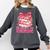 Coquette Bow All Booked For Valentines Teacher Book Comfort Colors Sweatshirt Pepper