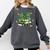 Coquette Bow Books St Patrick's Shamrock Bookworm Librarian Comfort Colors Sweatshirt Pepper