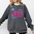 Coquette Pink Bow Senior 2027 Class Of Graduation Comfort Colors Sweatshirt Pepper