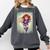 The Crimson Crescent 90s Retro Comic Book Superheroine Art Comfort Colors Sweatshirt Pepper
