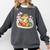 Crocodile Reading Book Watercolor Flowers Kids Comfort Colors Sweatshirt Pepper
