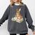 Cute Bunny Reading Book Glasses Bookworm Comfort Colors Sweatshirt Pepper