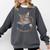 Cute Cat Reading Books With Tea Comfort Colors Sweatshirt Pepper