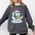 Cute Christmas Penguin Reading Book Cozy Winter Holiday Art Comfort Colors Sweatshirt Pepper