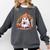 Cute Ghost Drinking Coffee Halloween Reading Book Retro Comfort Colors Sweatshirt Pepper
