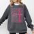 Cute Girls Women Class 2025 Graduation Senior Coquette Bow Comfort Colors Sweatshirt Pepper