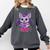 Cute Pastel Goth Bat Reading Book Comfort Colors Sweatshirt Pepper