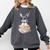Cute Reading Bunny With Glasses Books Reader Book Bookworm Comfort Colors Sweatshirt Pepper