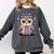 Cute Reading Owl Book Lover Teacher Librarian Bookworm Comfort Colors Sweatshirt Pepper
