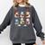 Cute Snowman Reading Books Christmas Winter Book Lover Comfort Colors Sweatshirt Pepper