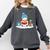 Cute Winter Cozy Snowman Reading Book Lovers Xmas Snowman Comfort Colors Sweatshirt Pepper