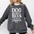 Dog Book And Coffee Fun Typographic Premium Tri-Blend Comfort Colors Sweatshirt Pepper