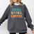 Dogs Books Coffee Reading Book Lover Comfort Colors Sweatshirt Pepper