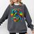 Dragon Reading Colorful Fantasy Book Lover Comfort Colors Sweatshirt Pepper