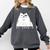 Ew People Introvert Sayings Sarcastic Cat Quote Comfort Colors Sweatshirt Pepper
