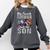 My Favorite Airman Calls Me Son Air Force Graduation Son Comfort Colors Sweatshirt Pepper
