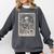 Floral The Reader Tarot Card Skeleton Reading Book Comfort Colors Sweatshirt Pepper
