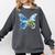 Frutiger Aero Aesthetic Butterfly Computer Fishes Scenery Raglan Baseball Tee Comfort Colors Sweatshirt Pepper