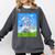 Frutiger Aero Aesthetic Tech Cherry Blossom Fishes Bubbles Raglan Baseball Tee Comfort Colors Sweatshirt Pepper