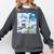 Frutiger Aero Aesthetic Tech Great Wave Of Kanagawa Fishes Raglan Baseball Tee Comfort Colors Sweatshirt Pepper