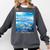 Frutiger Aero Aesthetic Tech Ocean Underwater Fishes Comfort Colors Sweatshirt Pepper