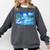 Frutiger Aero Dolphin Sunset Ocean With Palm Trees Y2k Premium Comfort Colors Sweatshirt Pepper
