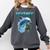 Frutiger Aero Splashy Dolphin Y2k Aesthetic Graphic Comfort Colors Sweatshirt Pepper