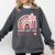 Fun Happy Last Day Of School Girl Student Graduation Rainbow Comfort Colors Sweatshirt Pepper