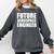 Future Aerospace Engineer College Graduate Graduation Comfort Colors Sweatshirt Pepper