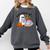 Ghost Reading Halloween Women Teacher Book Lover Comfort Colors Sweatshirt Pepper