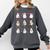 Ghosts Wearing Santa Hats Reading Books Christmas Book Lover Comfort Colors Sweatshirt Pepper